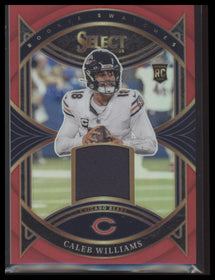 2024 Panini Select Rookie Swatches Red Prizm Caleb Williams #RS-CWS