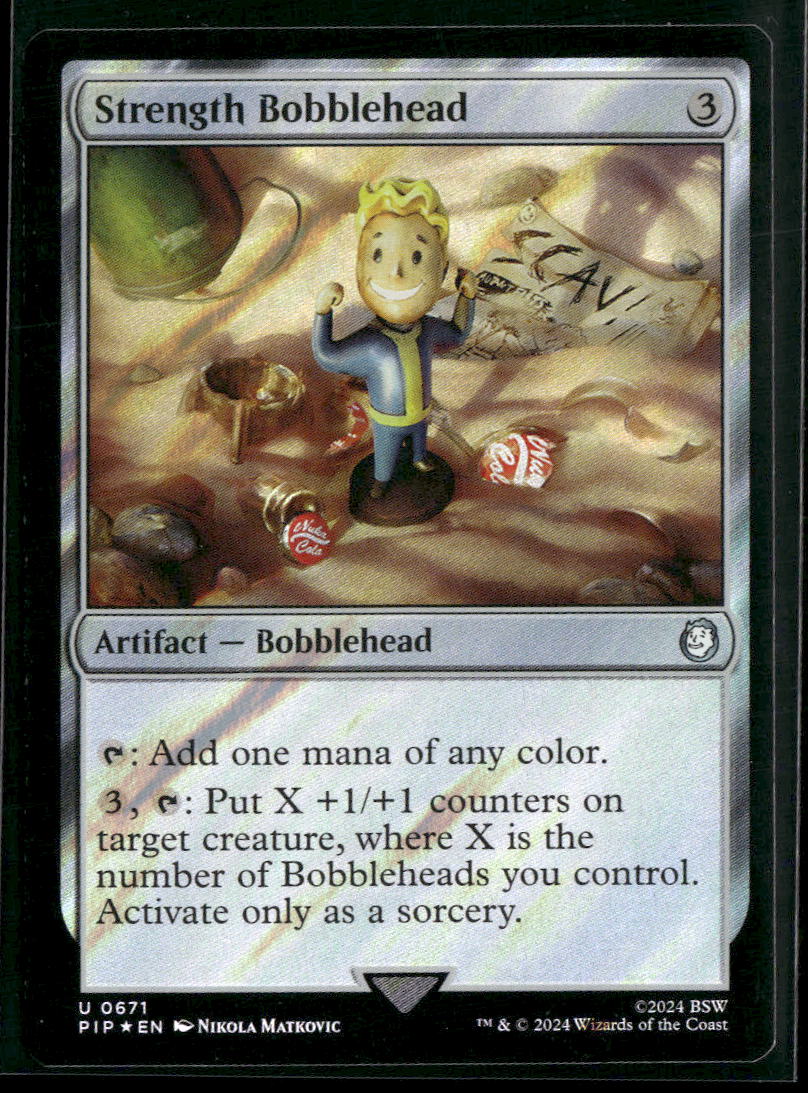 Universes Beyond: Fallout Strength Bobblehead (Surge Foil) #671