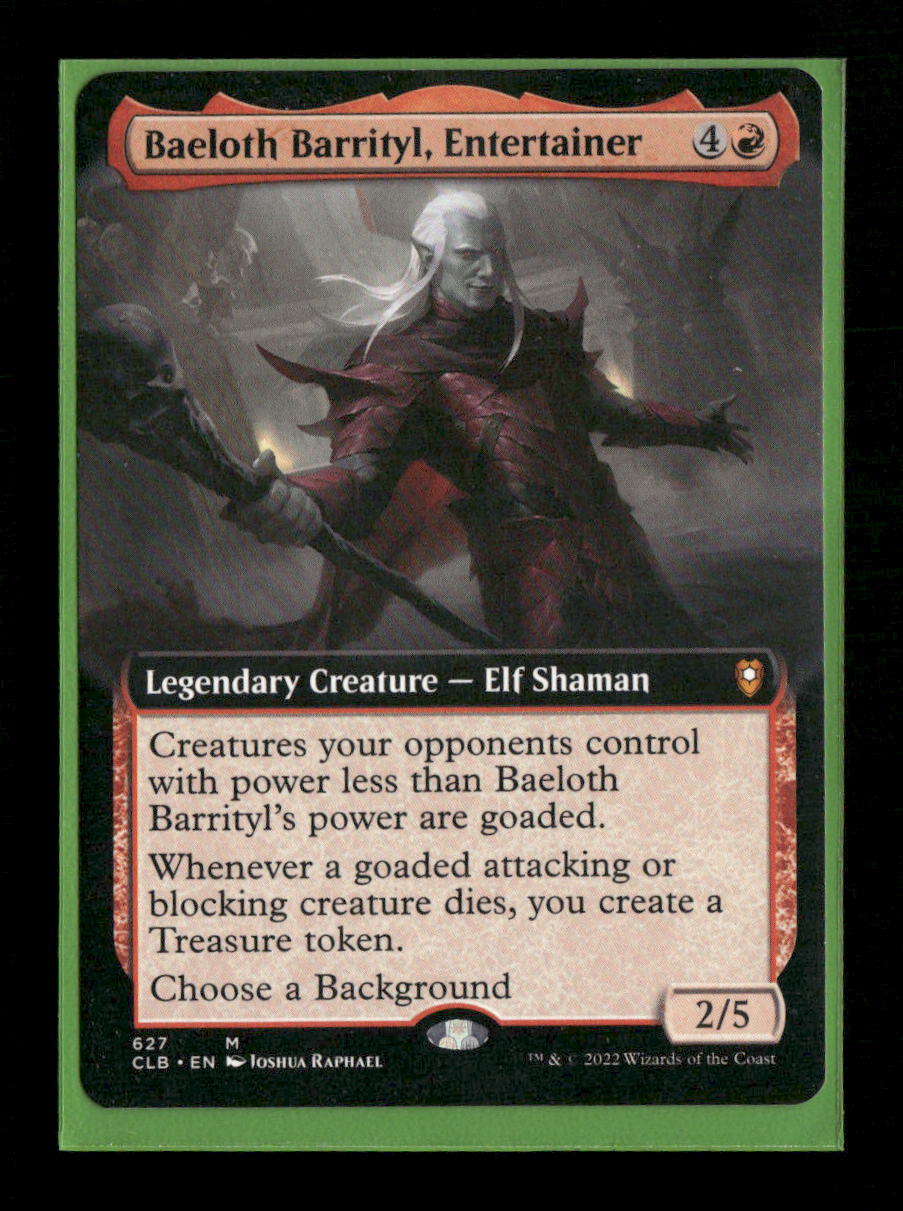 Battle for Baldur's Gate Baeloth Barrityl, Entertainer (Extended Art) #627