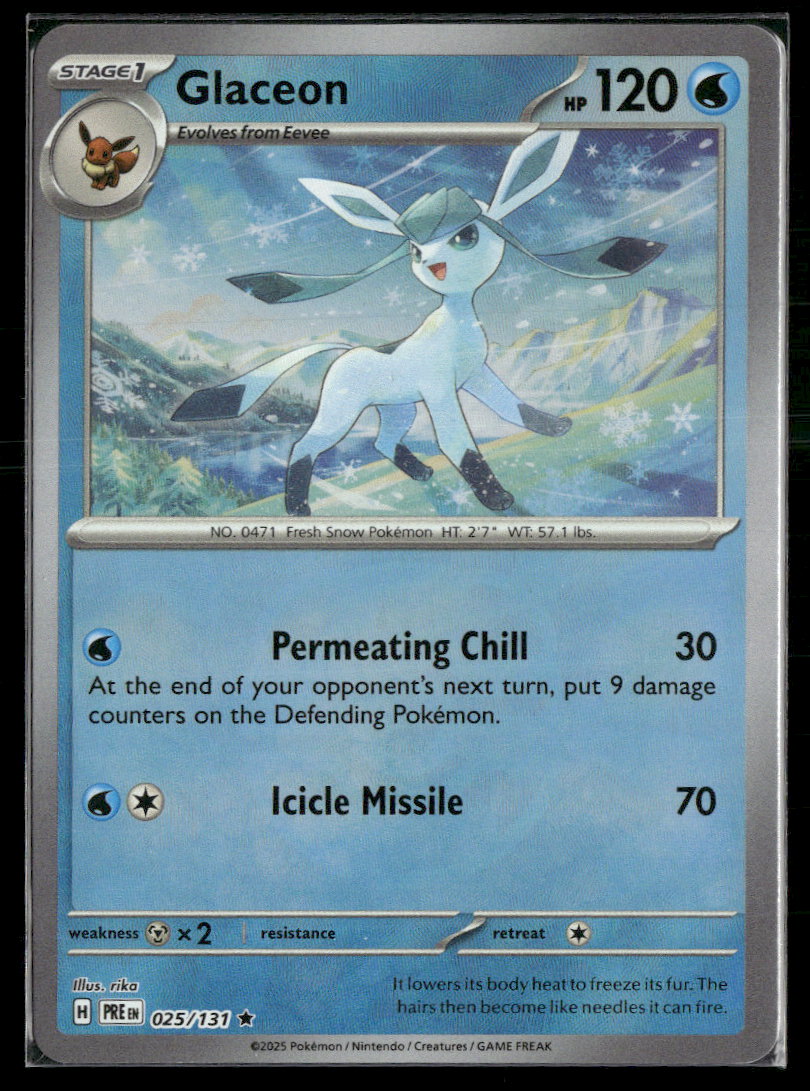 SV: Prismatic Evolutions Glaceon (Master Ball Pattern) #025/131