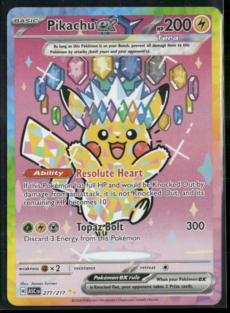 ME: Ascended Heroes Pikachu ex #277/217