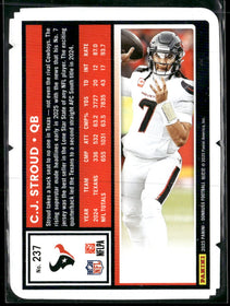 2025 Donruss Press Proofs Black Die Cut C.J. Stroud #/1 #237