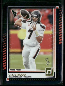 2025 Donruss Press Proofs Black Die Cut C.J. Stroud #/1 #237