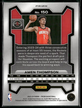 2023-24 Panini Prizm Prizms Red White and Blue Amen Thompson Rookie #150