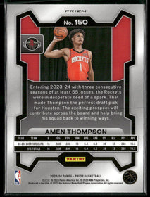 2023-24 Panini Prizm Prizms Red White and Blue Amen Thompson Rookie #150