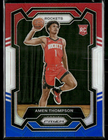 2023-24 Panini Prizm Prizms Red White and Blue Amen Thompson Rookie #150