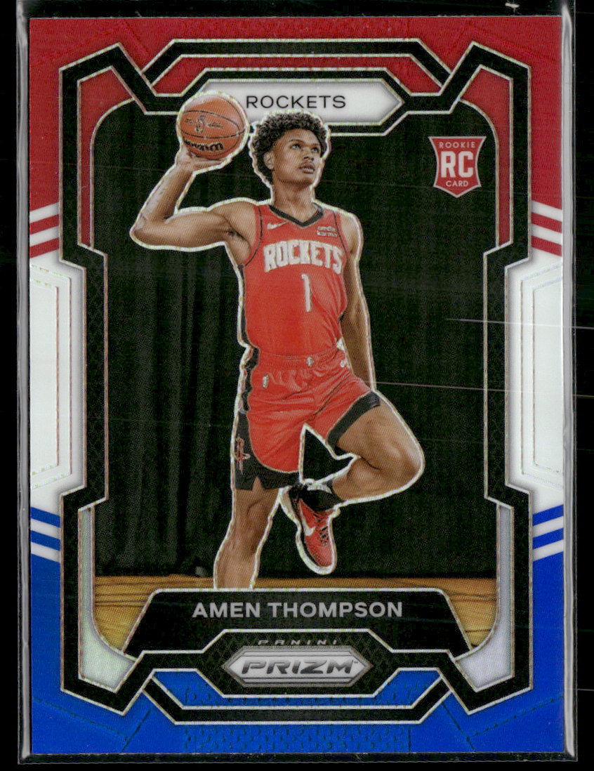 2023-24 Panini Prizm Prizms Red White and Blue Amen Thompson Rookie #150