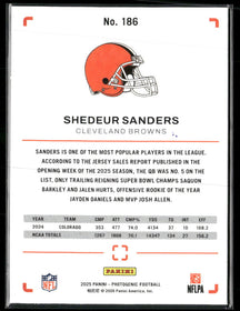 2025 Panini Photogenic Bronze Shedeur Sanders Rookie #/150 #186