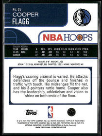 2025-26 Hoops Cooper Flagg Rookie #35
