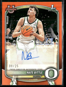 2025-26 Bowman Prospect Autographs Orange Border Nate Bittle #/25 Auto #PA-NI