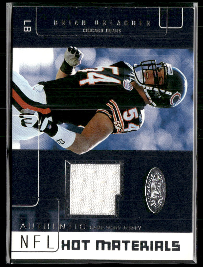 2002 Fleer Hot Prospects Hot Materials Brian Urlacher #HM-BU