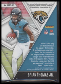 2024 Panini Phoenix Rookie Dual Patch Autographs Red /99 Brian Thomas Jr.