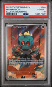 2025 Pokemon Meg En-Mega Evolution Illustration Rare Marshadow 10 PSA #146