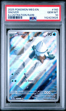 2025 Pokemon Meg En-Mega Evolution Illustration Rare Snover 10 PSA #140