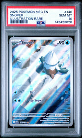 2025 Pokemon Meg En-Mega Evolution Illustration Rare Snover 10 PSA #140