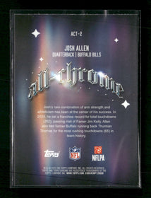 2025 Topps Chrome All-Chrome Team X-Fractor Josh Allen #ACT-2