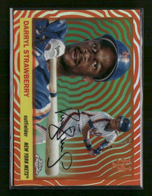 2025 Topps Chrome Platinum Orange Vibrations Refractors Darryl Strawberry #/25