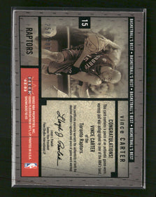 2002-03 Fleer Showcase Basketball's Best Memorabilia /400 Vince Carter #NNO