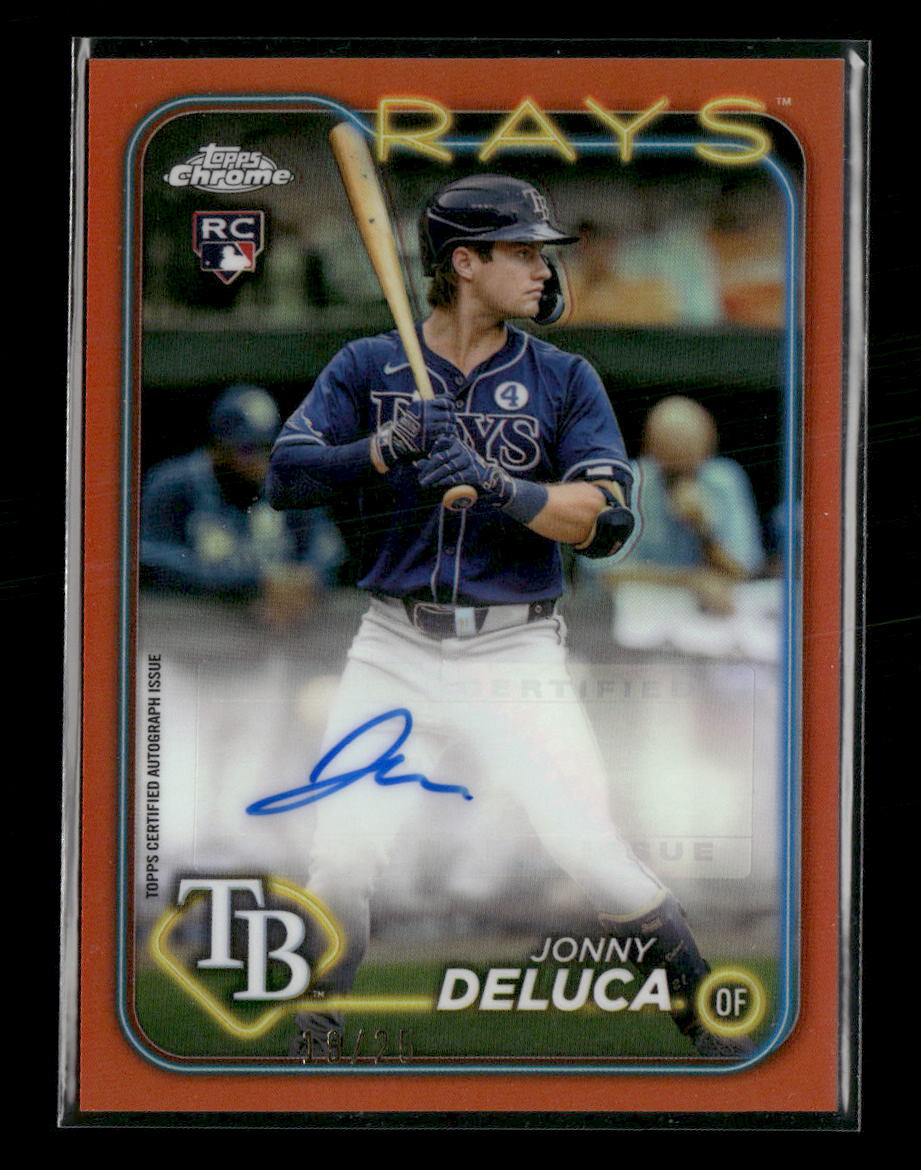 2024 Topps Chrome Update Autographs Orange Refractor /25 Jonny Deluca