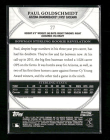 2011 Bowman Sterling Paul Goldschmidt Rookie #27