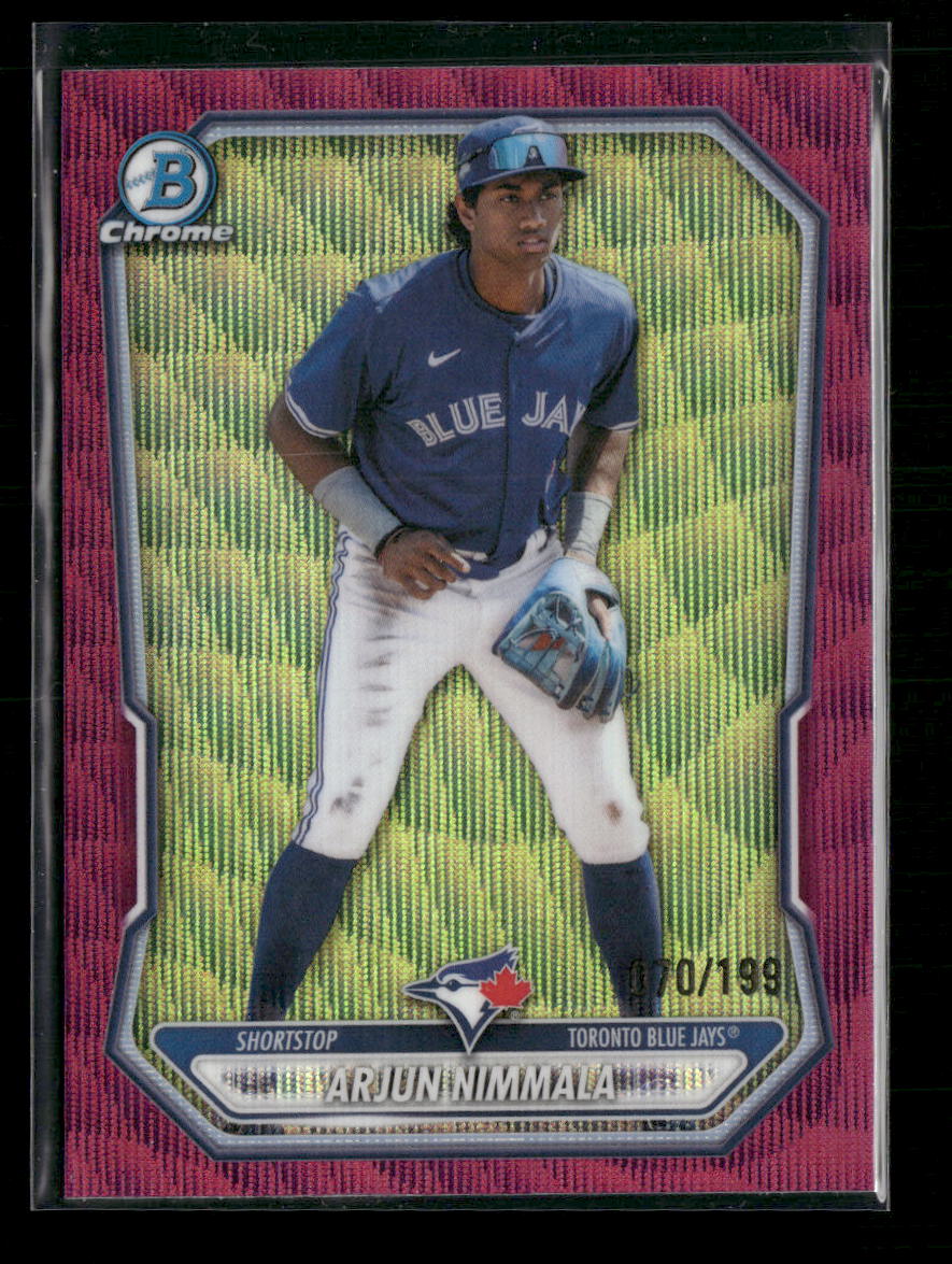 2026 Bowman Chrome Prospects Pink Wave Refractor Arjun Nimmala #/199