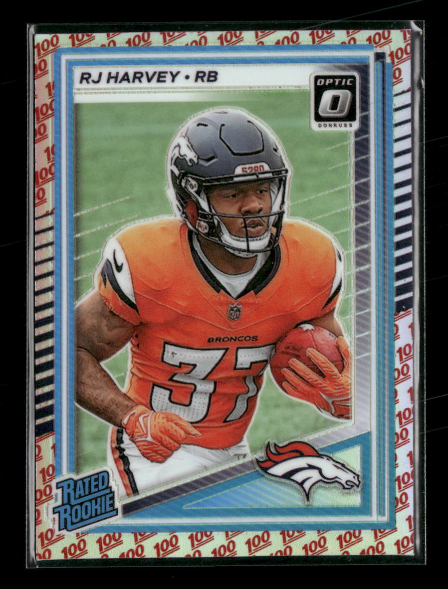 2025 Donruss Optic One Hundred RJ Harvey Rookie #208