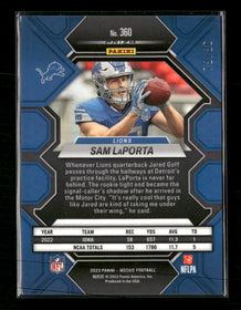2023 Panini Mosaic Blue Sparkle Sam LaPorta Rookie #/96 #360