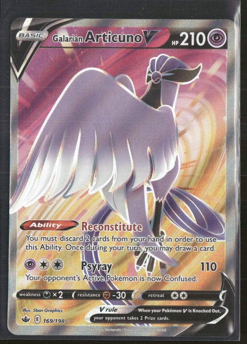 SWSH06: Chilling Reign Galarian Articuno V (Full Art) #169/198