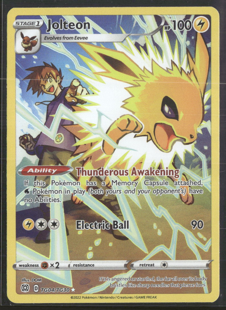 SWSH09: Brilliant Stars Trainer Gallery Jolteon #TG04/TG30