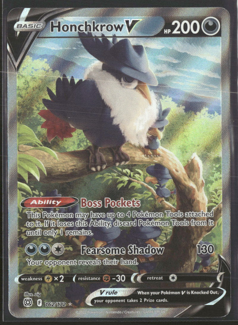 SWSH09: Brilliant Stars Honchkrow V (Alternate Full Art) #162/172
