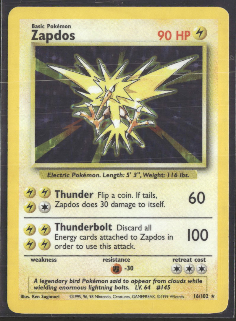 Base Set Zapdos #016/102