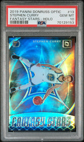 2019 Panini Donruss Optic Fantasy Stars Fantasy Stars-Holo Stephen Curry PSA 10
