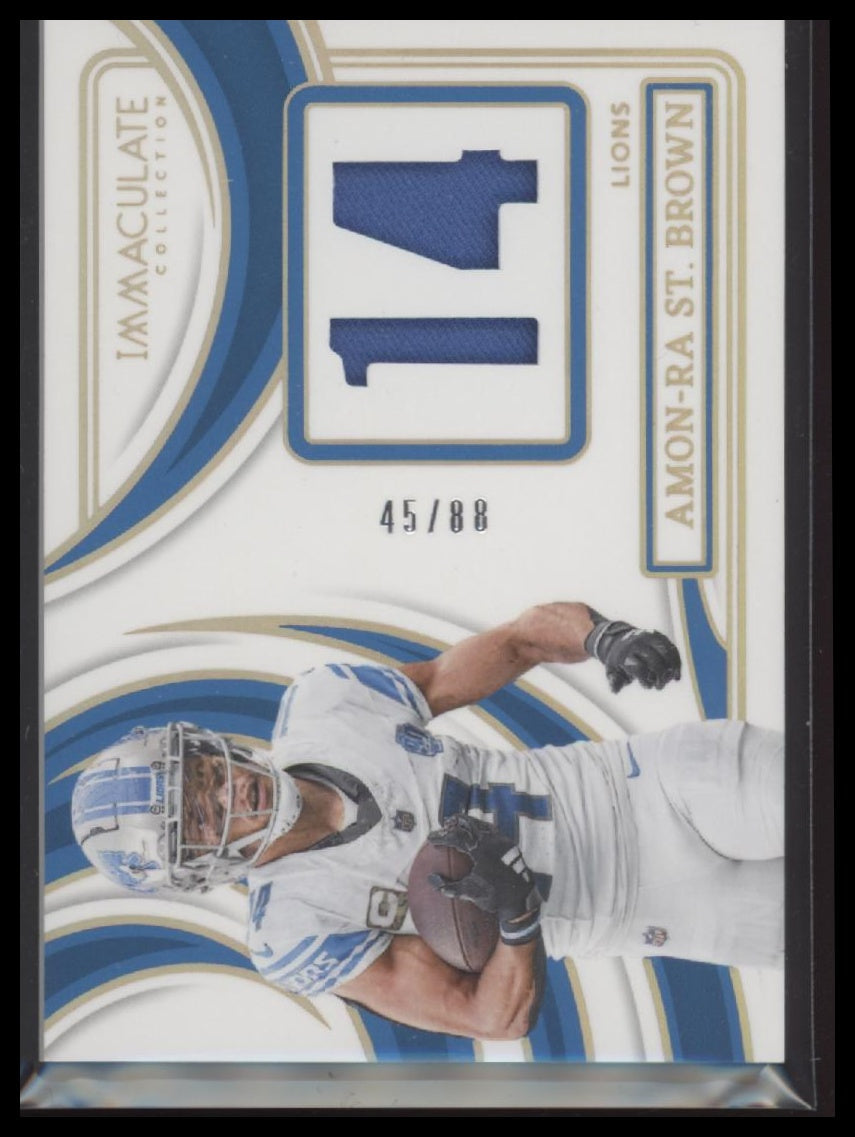 2024 Panini Immaculate Collection Numbers Memorabilia Amon-Ra St. Brown /88