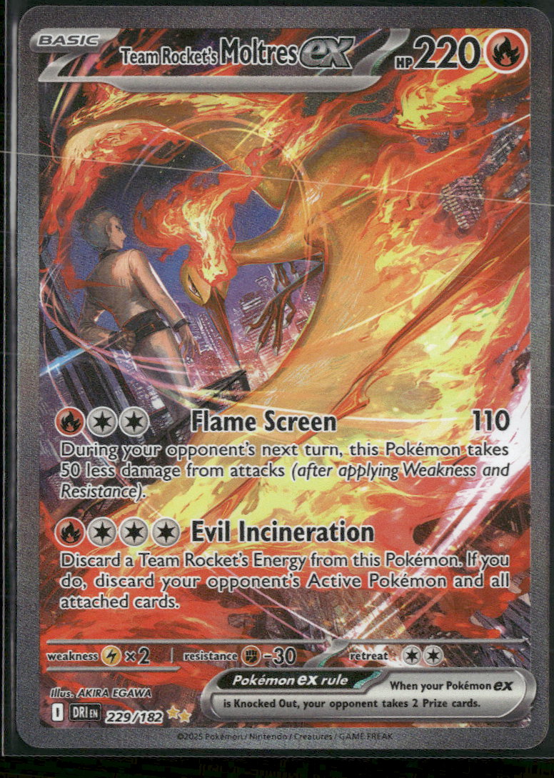 SV10: Destined Rivals Team Rocket's Moltres ex #229/182