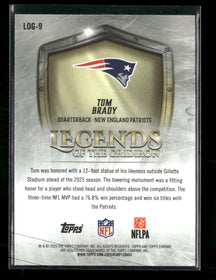 2025 Topps Chrome Legends of the Gridiron X-Fractor Tom Brady #LOG-9