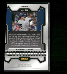 2024 Panini Prizm Red Pulsar Prizms Aaron Judge #/399 #29