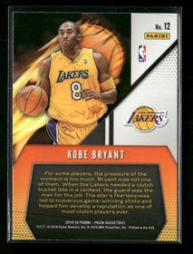 2019-20 Panini Prizm Fearless Kobe Bryant #12