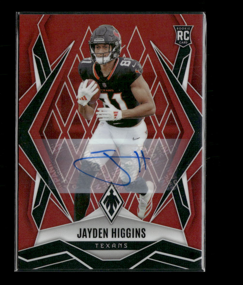 2025 Panini Phoenix Base Rookie Autographs Red Prizm Jayden Higgins Rookie #/99