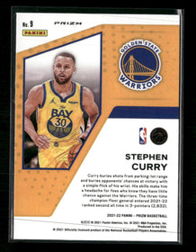 2021-22 Panini Prizm Mindset Fast Break Stephen Curry #9
