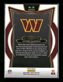 2024 Panini Select Black & Orange Prizm Shock Jayden Daniels Rookie #26
