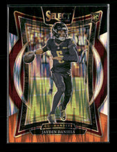 2024 Panini Select Black & Orange Prizm Shock Jayden Daniels Rookie #26