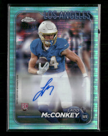 2024 Topps Chrome Rookie Auto Aqua Sonar Refractor /199 Ladd McConkey