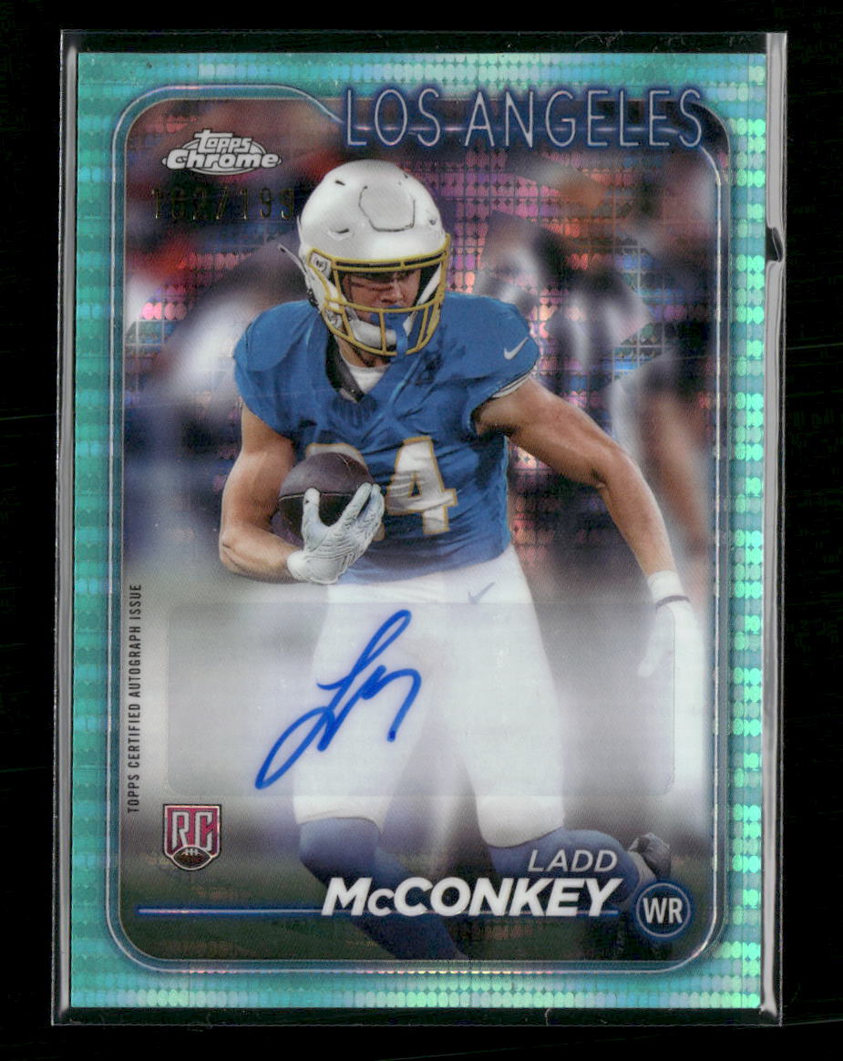 2024 Topps Chrome Rookie Auto Aqua Sonar Refractor /199 Ladd McConkey