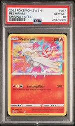 2021 Pokemon Sword & Shield Shining Fates Shining Fates Reshiram 10 PSA #017