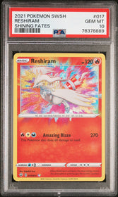2021 Pokemon Sword & Shield Shining Fates Shining Fates Reshiram 10 PSA #017