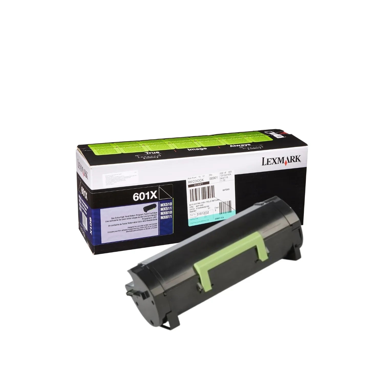 New, Pre-Owned - Lexmark MX510 Extra High Yield Black Toner Cartridge, 60F1X00