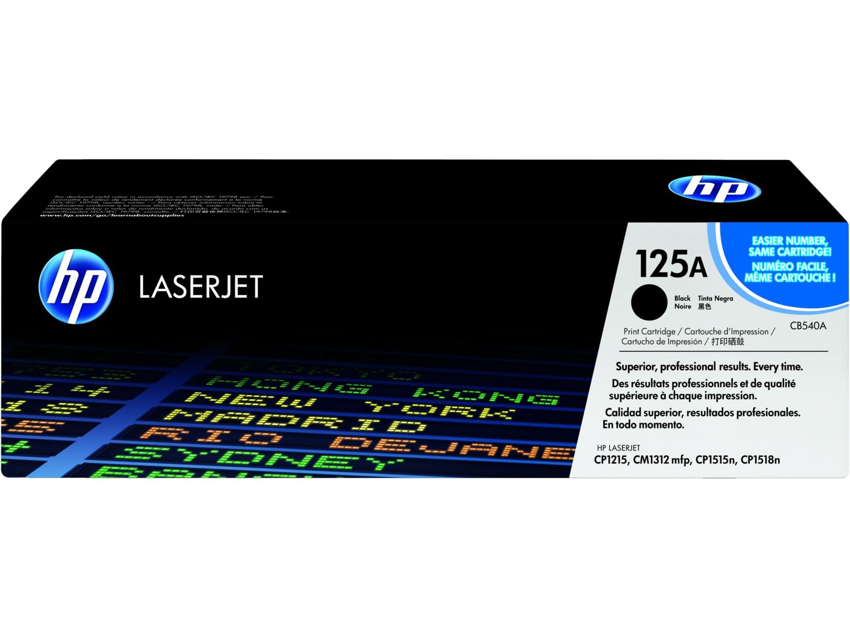 New, Pre-Owned - HP 125A High Yield Black LaserJet Toner Cartridge, CB540A
