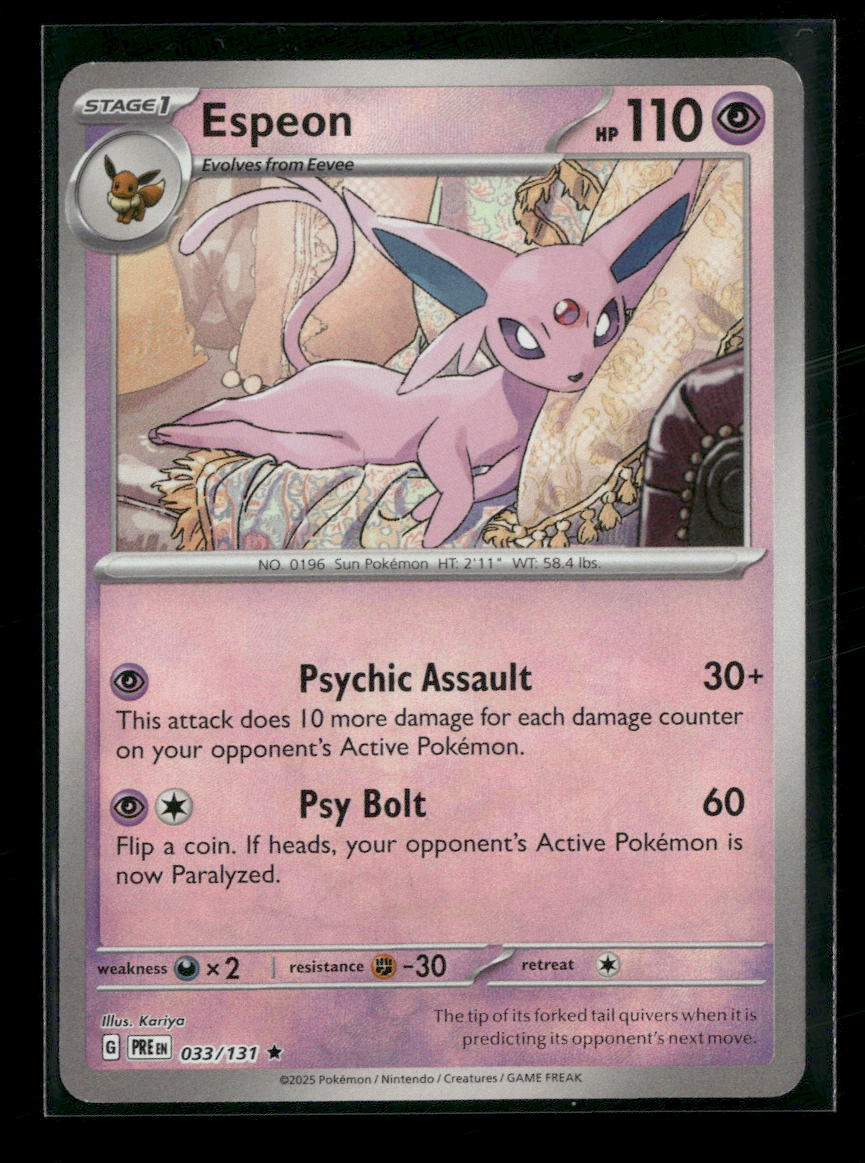SV: Prismatic Evolutions Espeon (Master Ball Pattern) #033/131