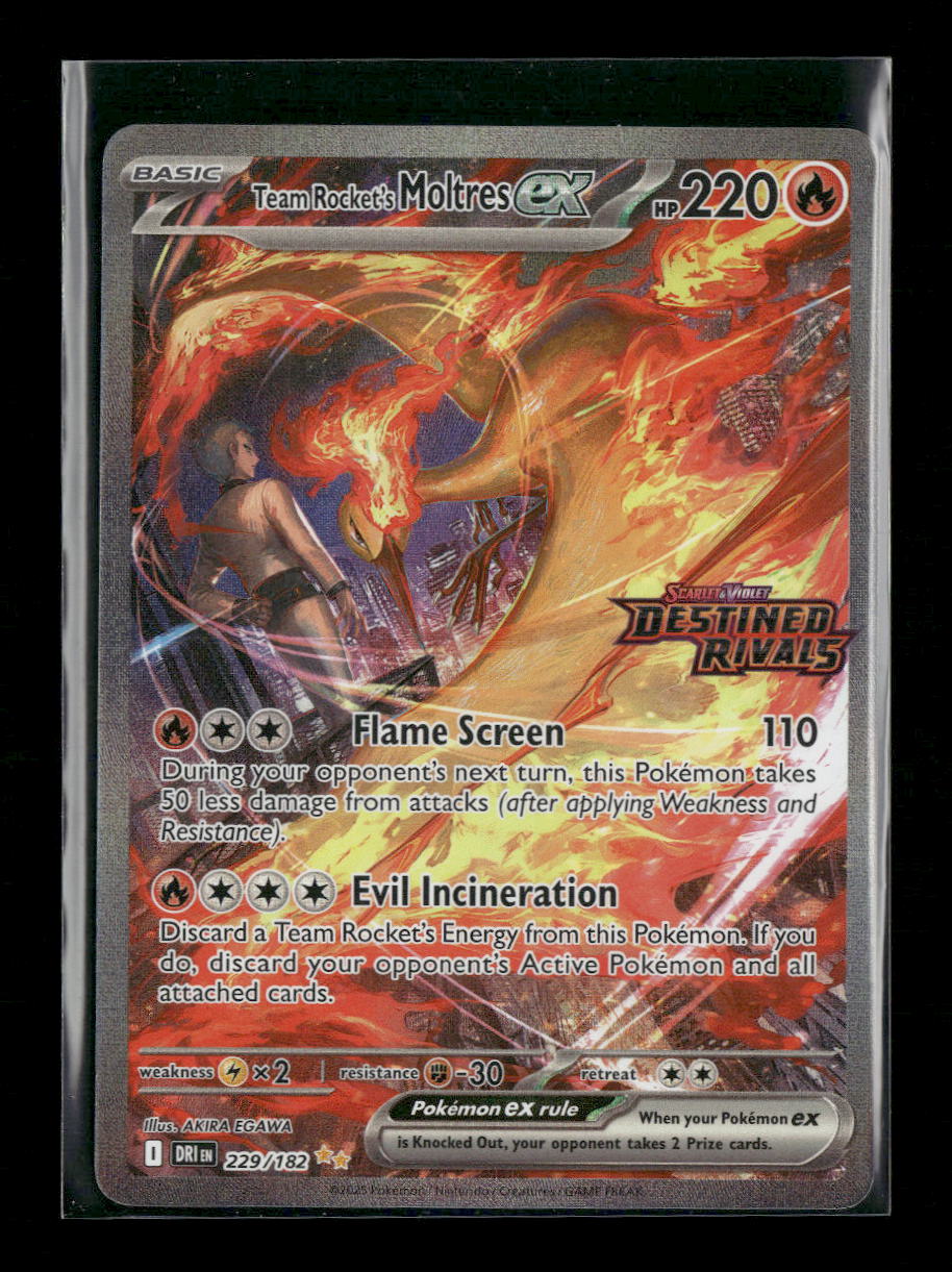 Team Rocket's Moltres ex (Destined Rivals Stamp) #229/182