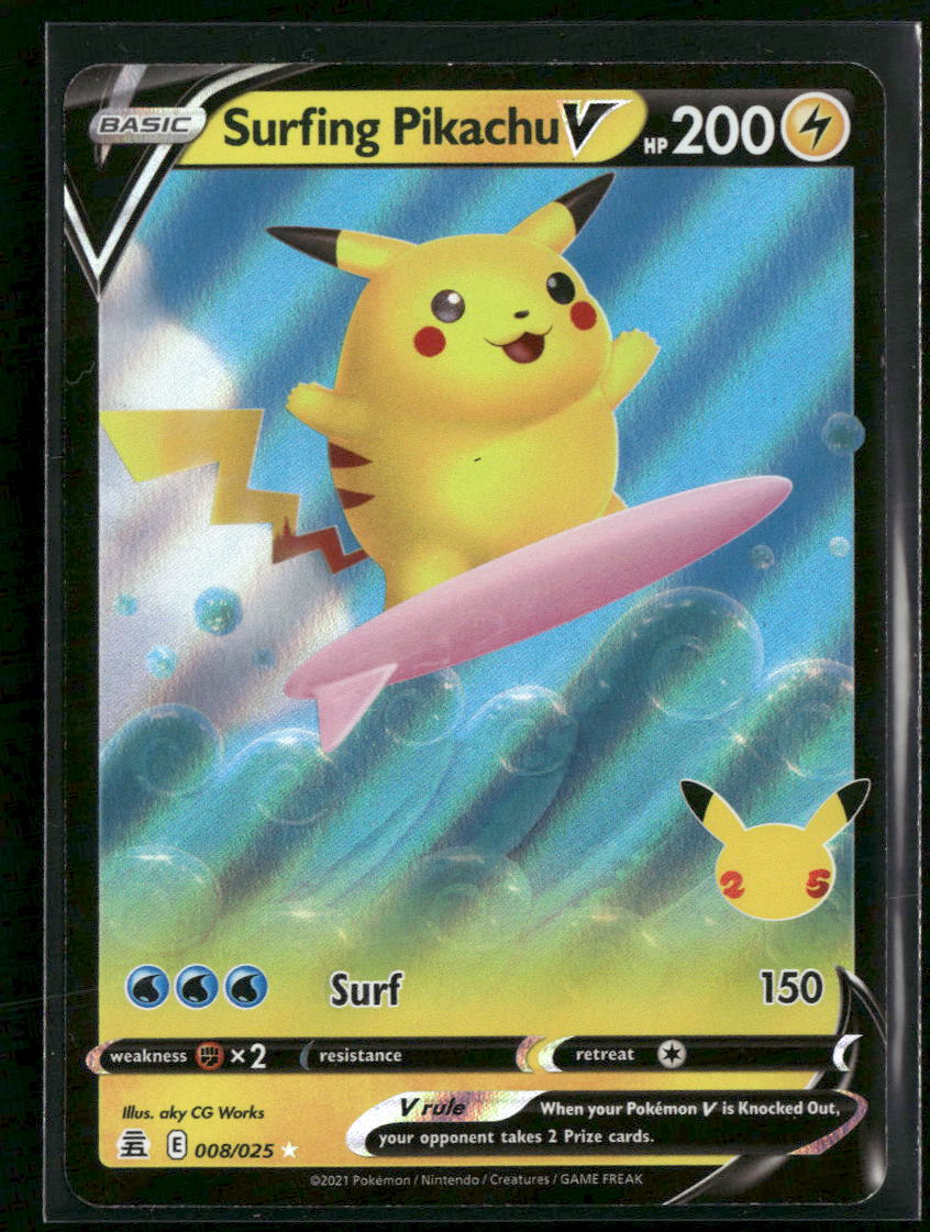 Celebrations Surfing Pikachu V #008/025